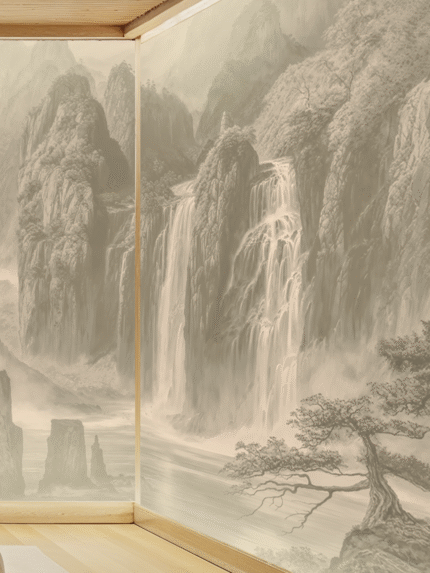 Echoes of  Tranquil  Pagodas Wall Mural