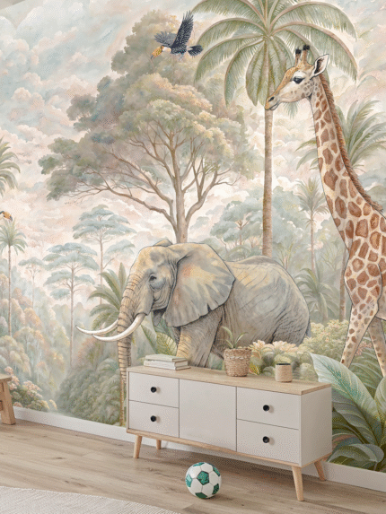Jungle Adventure Playland Wall Mural