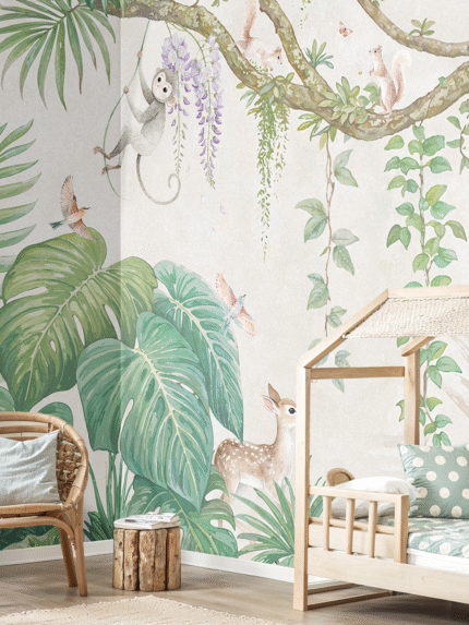 Jungle Adventure Playland Wall Mural