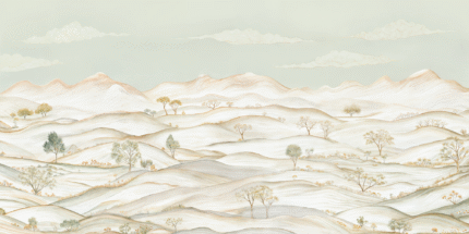 Silent Peaks Wall Mural