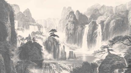 Echoes of Celestial Falls Wall Mural