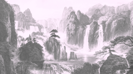 Echoes of Celestial Falls Wall Mural