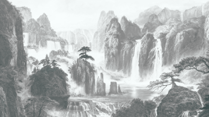 Echoes of Celestial Falls Wall Mural