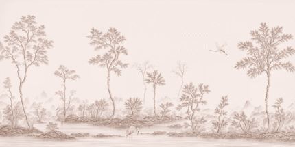 Silent Cranes Wall Mural