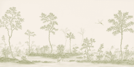Silent Cranes Wall Mural