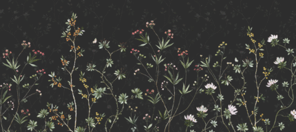 Botanic Reverie (Dark) Wall Mural