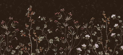 Botanic Reverie (Dark) Wall Mural