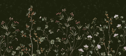 Botanic Reverie (Dark) Wall Mural