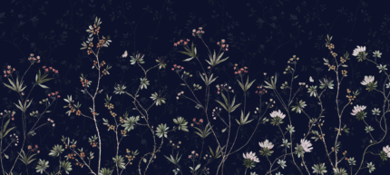 Botanic Reverie (Dark) Wall Mural