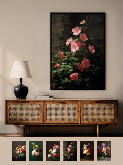 Framed art for interior decor