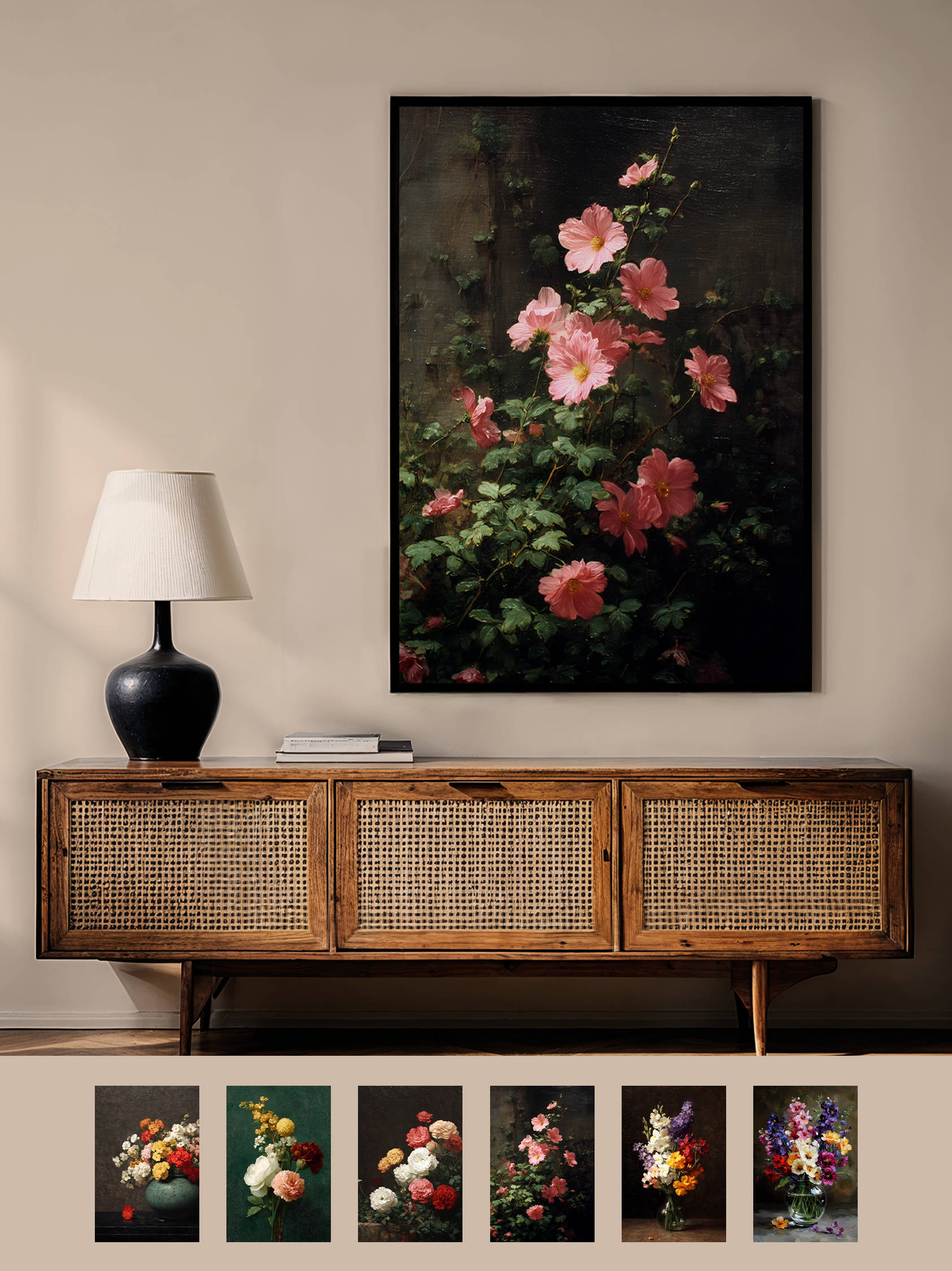 Framed art for interior decor