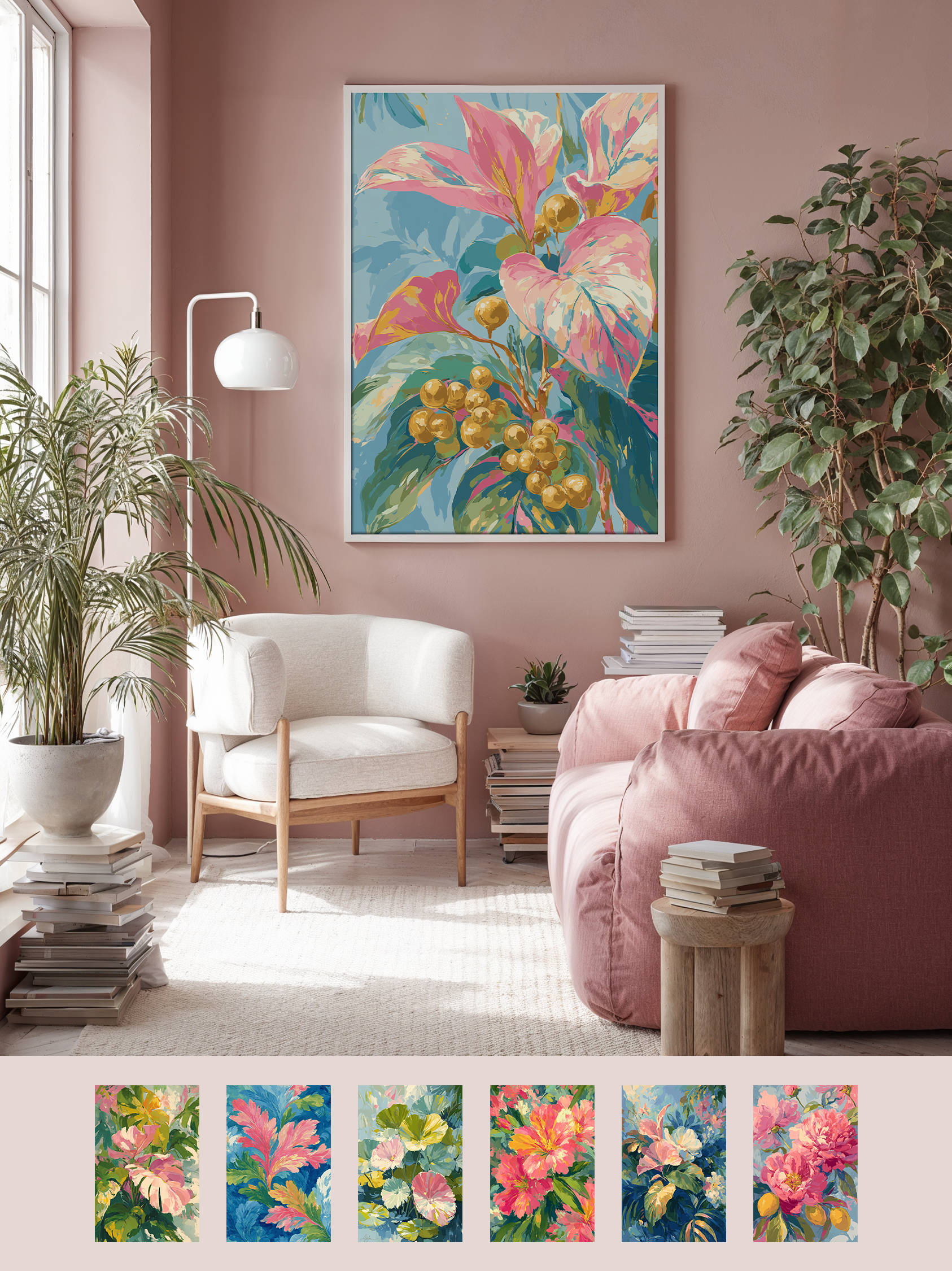 Framed art for interior decor