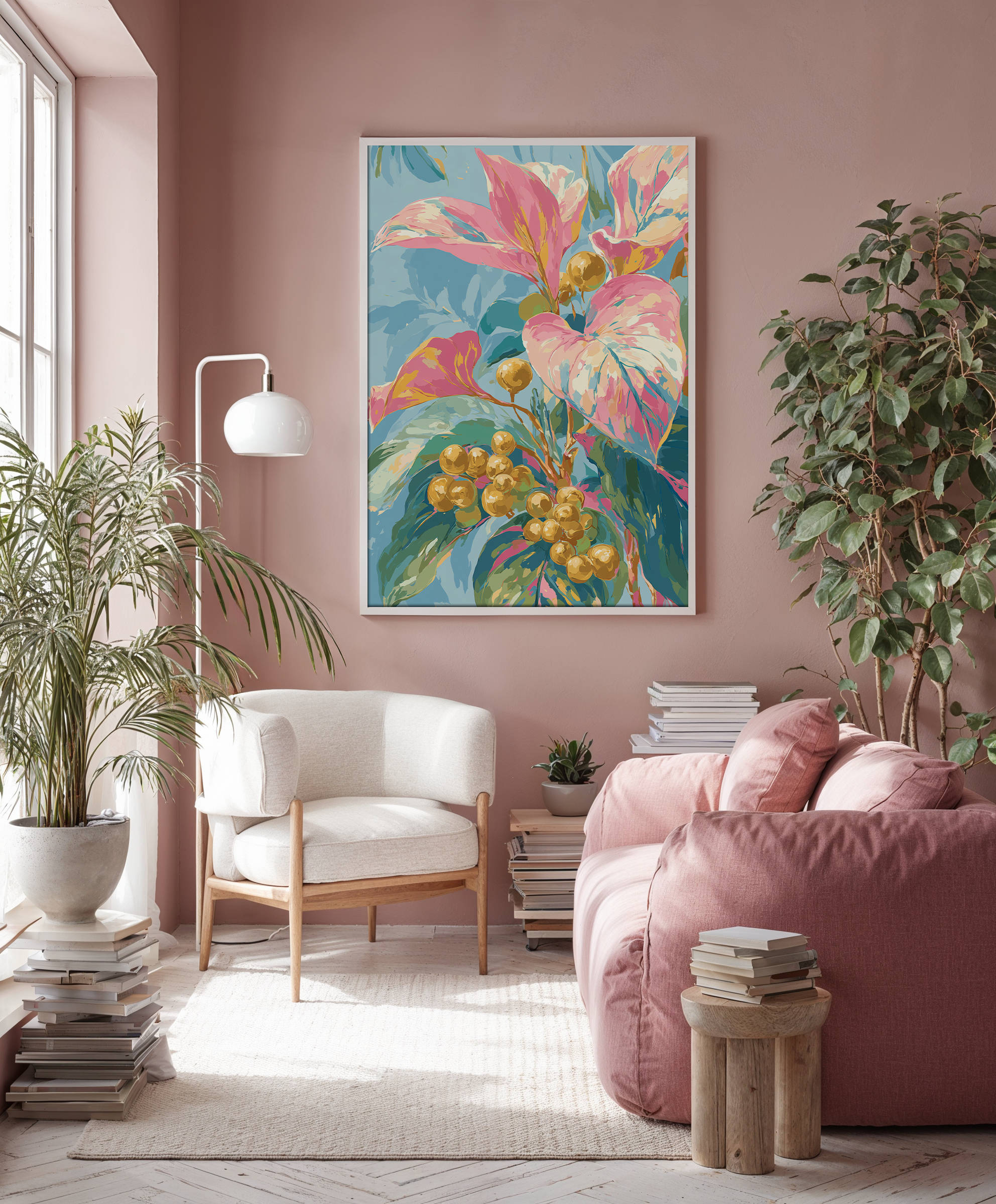 Framed art for interior decor