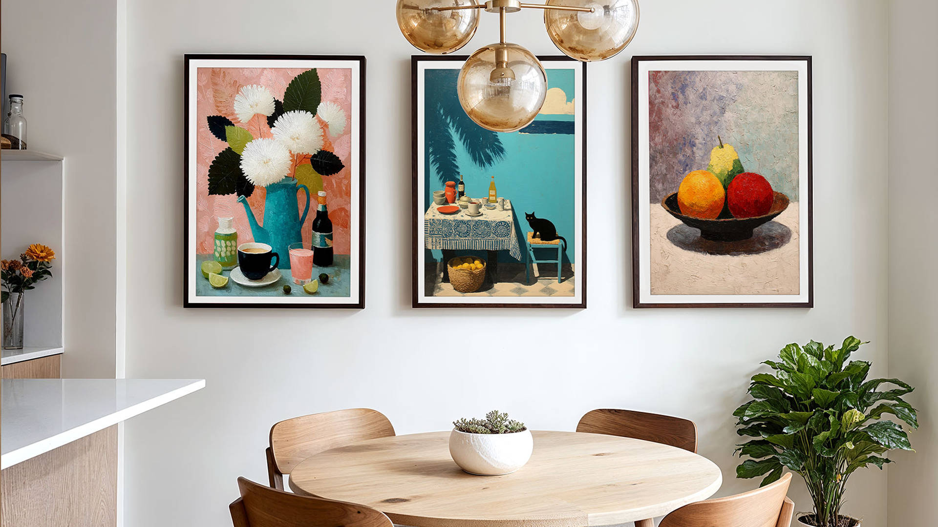 Framed art for interior decor