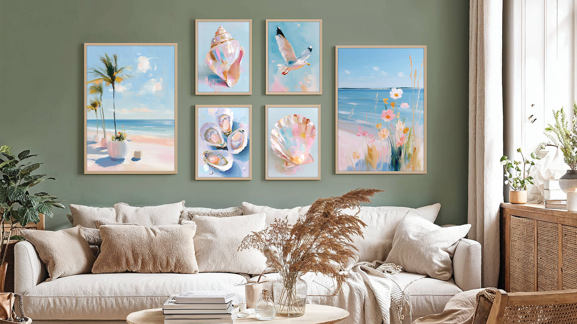 Framed art for interior decor
