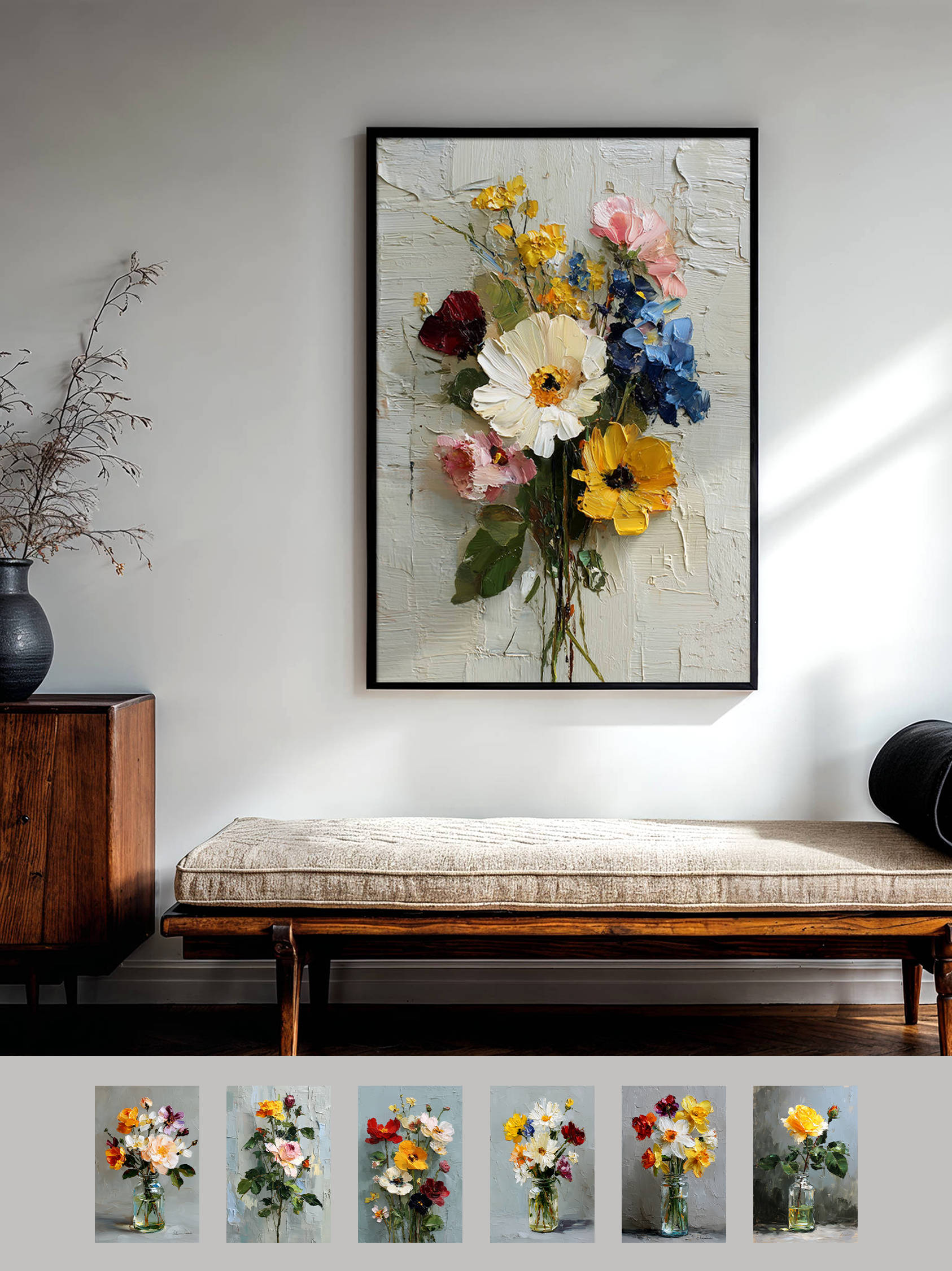 Framed art for interior decor