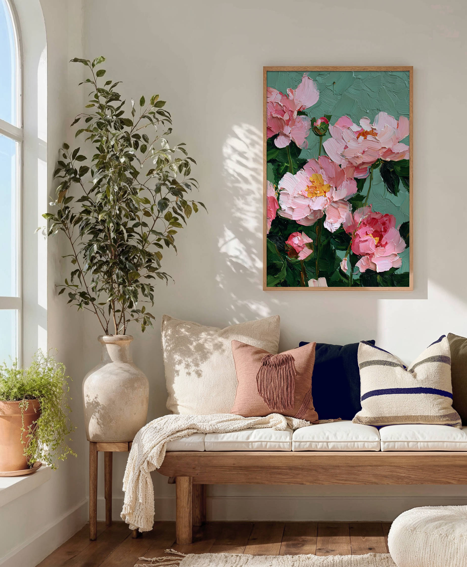 Framed art for interior decor