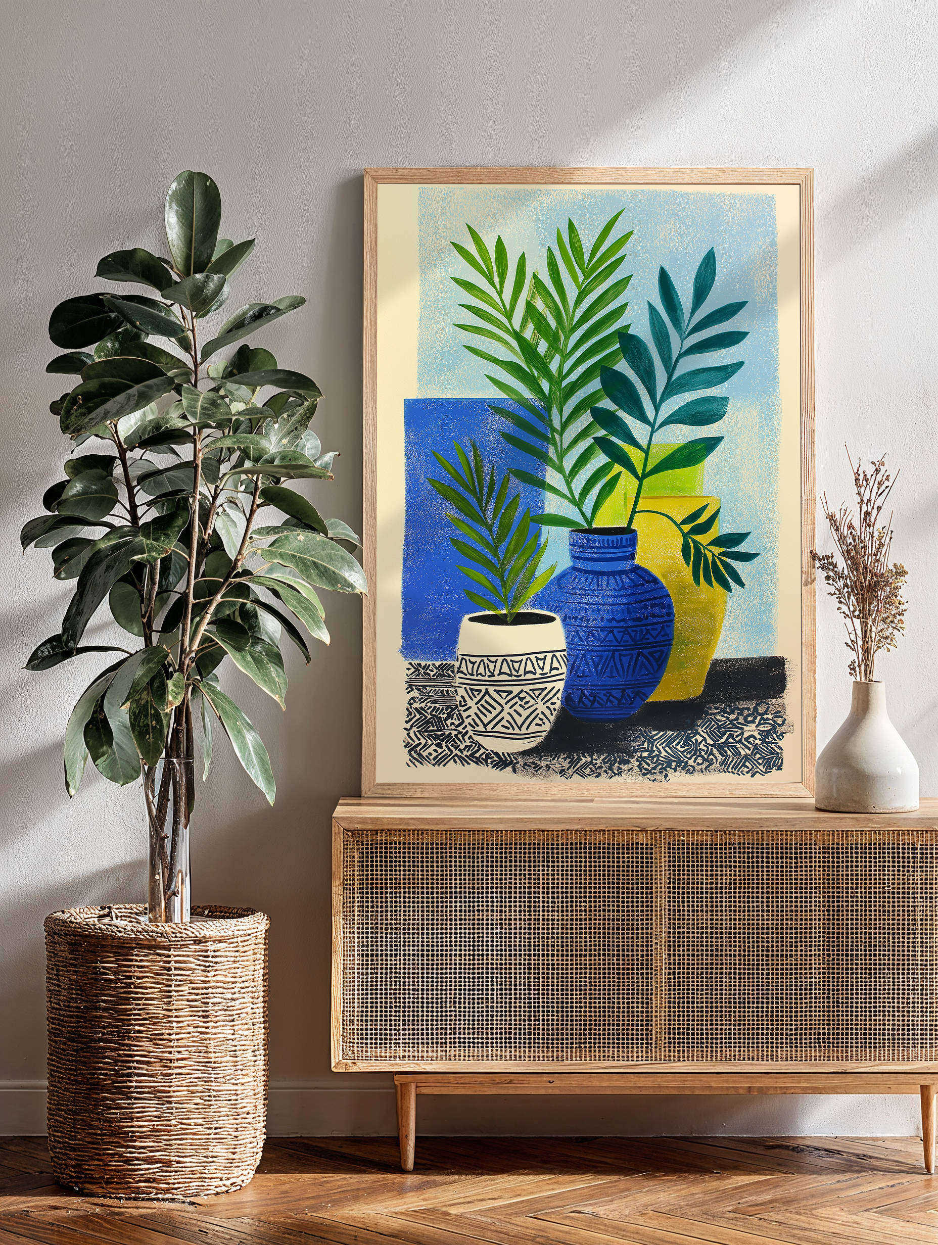 Framed art for interior decor