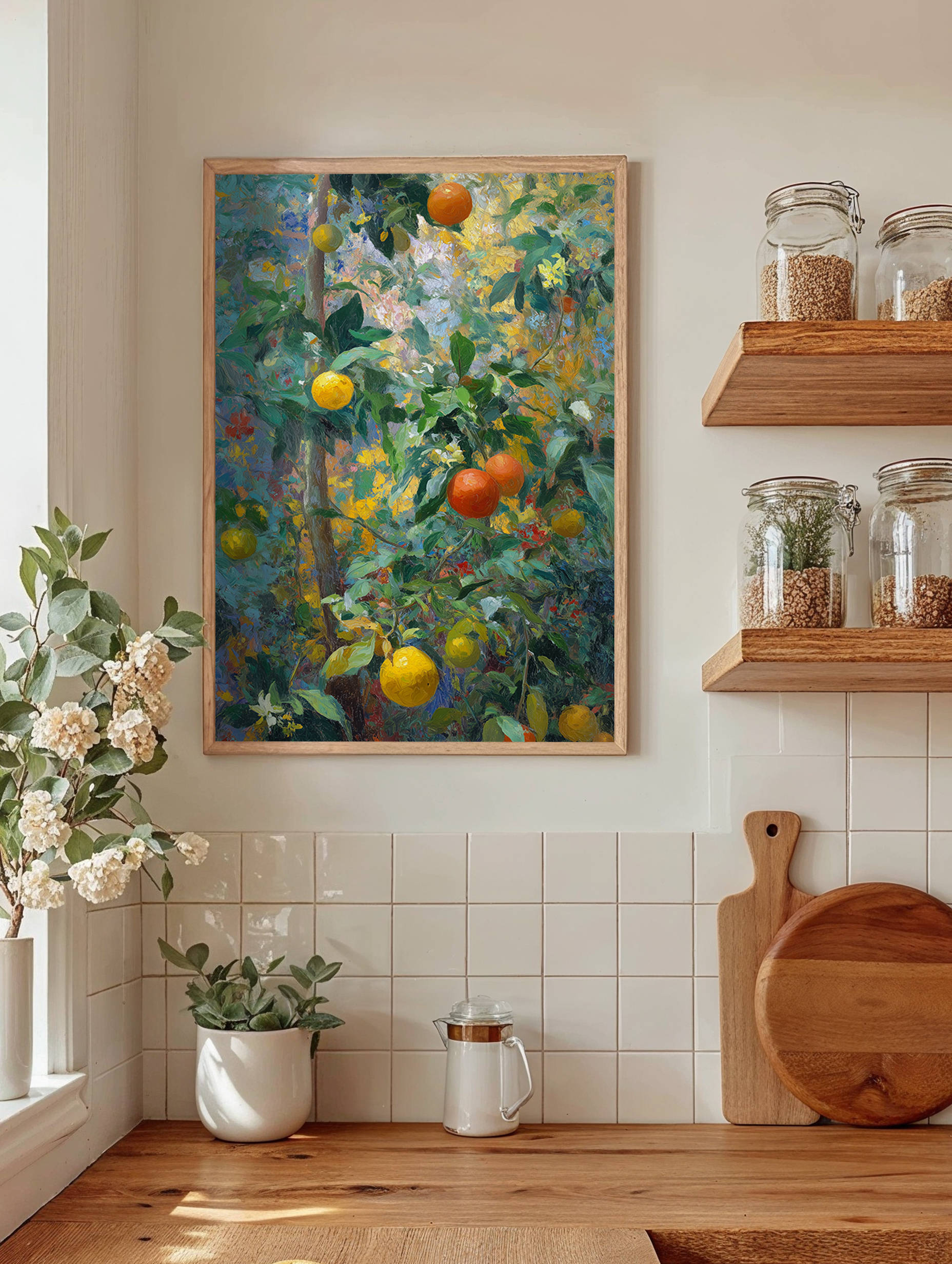 Framed art for interior decor