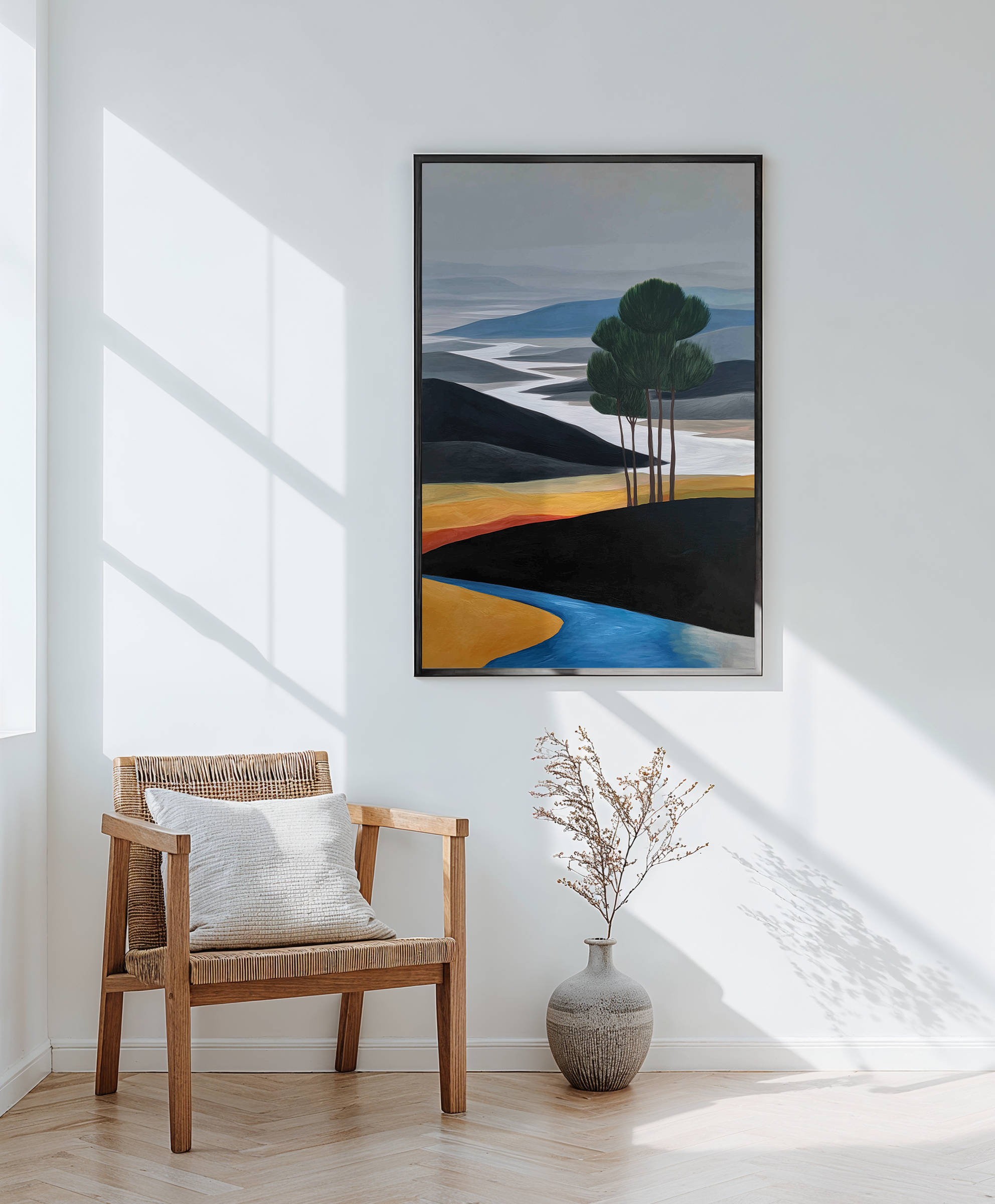 Framed art for interior decor