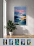Framed art for interior decor