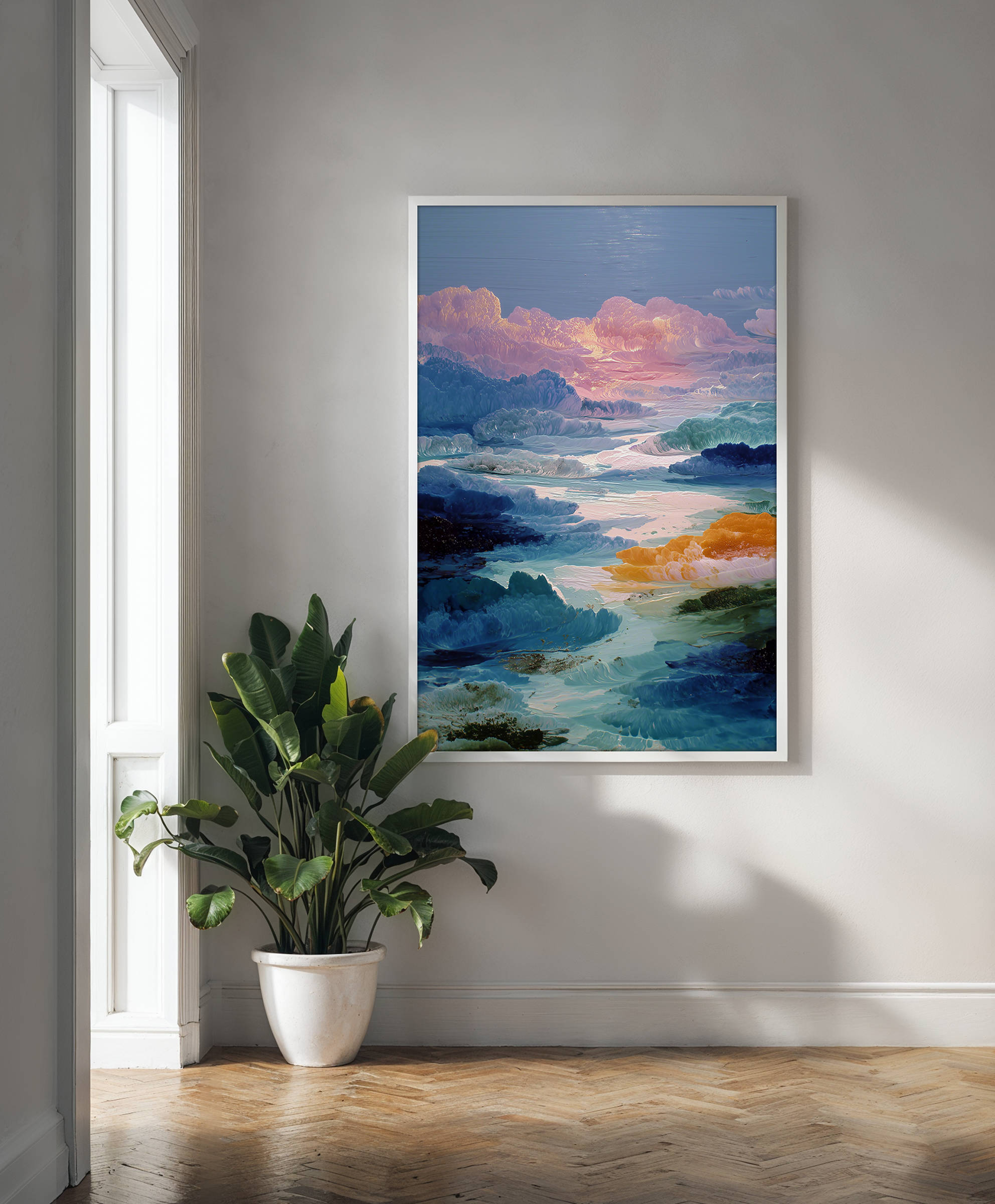 Framed art for interior decor