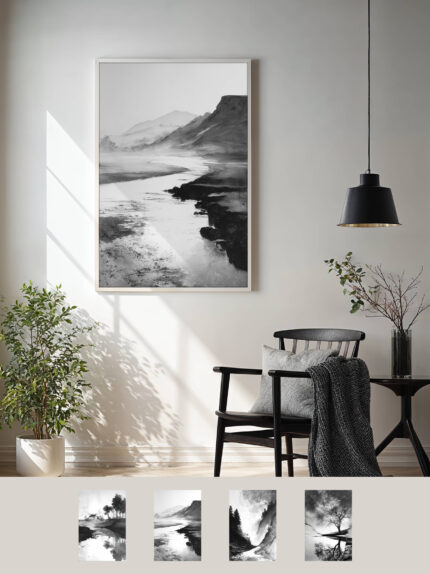 Framed art for interior decor