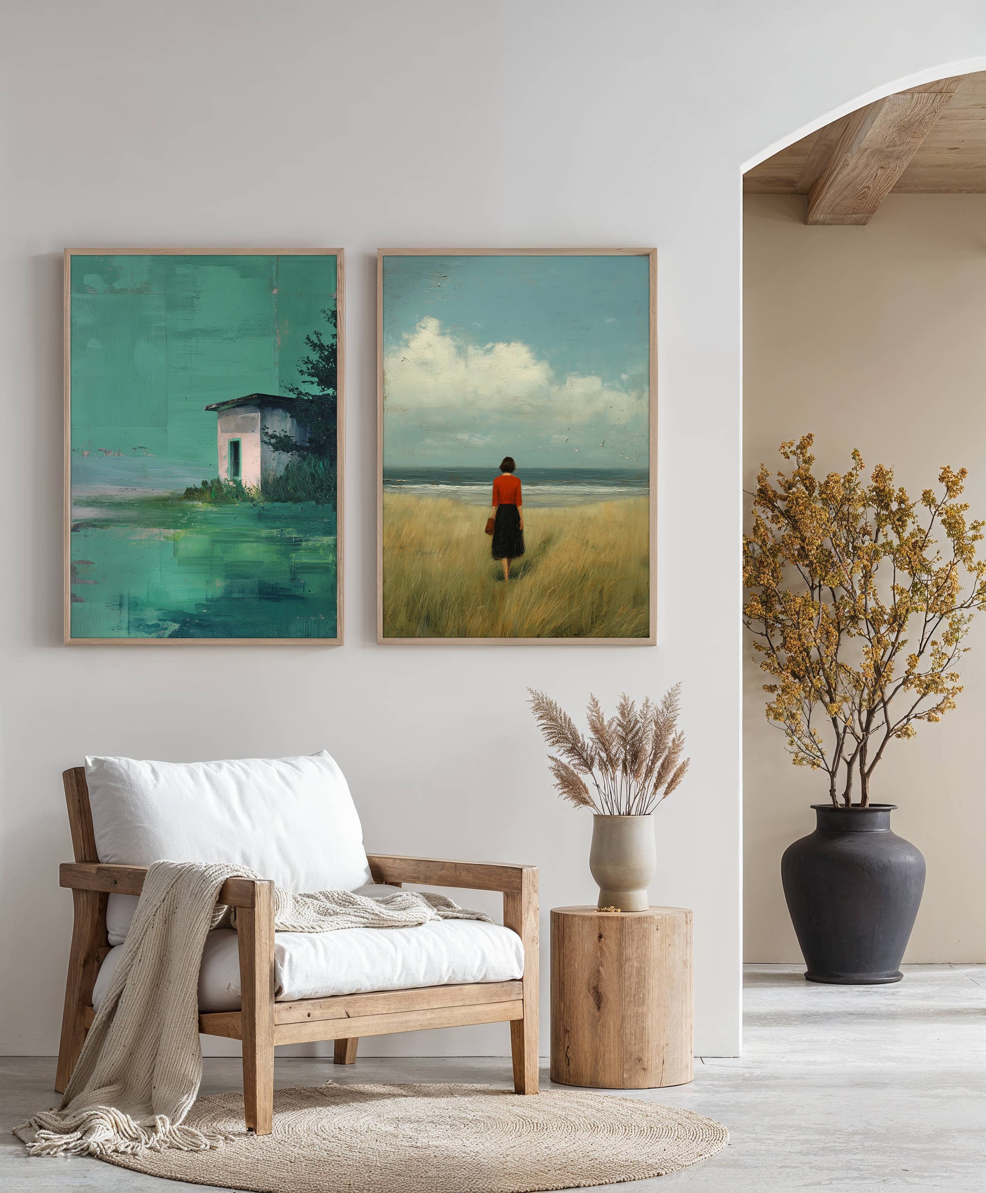 Framed art for interior decor
