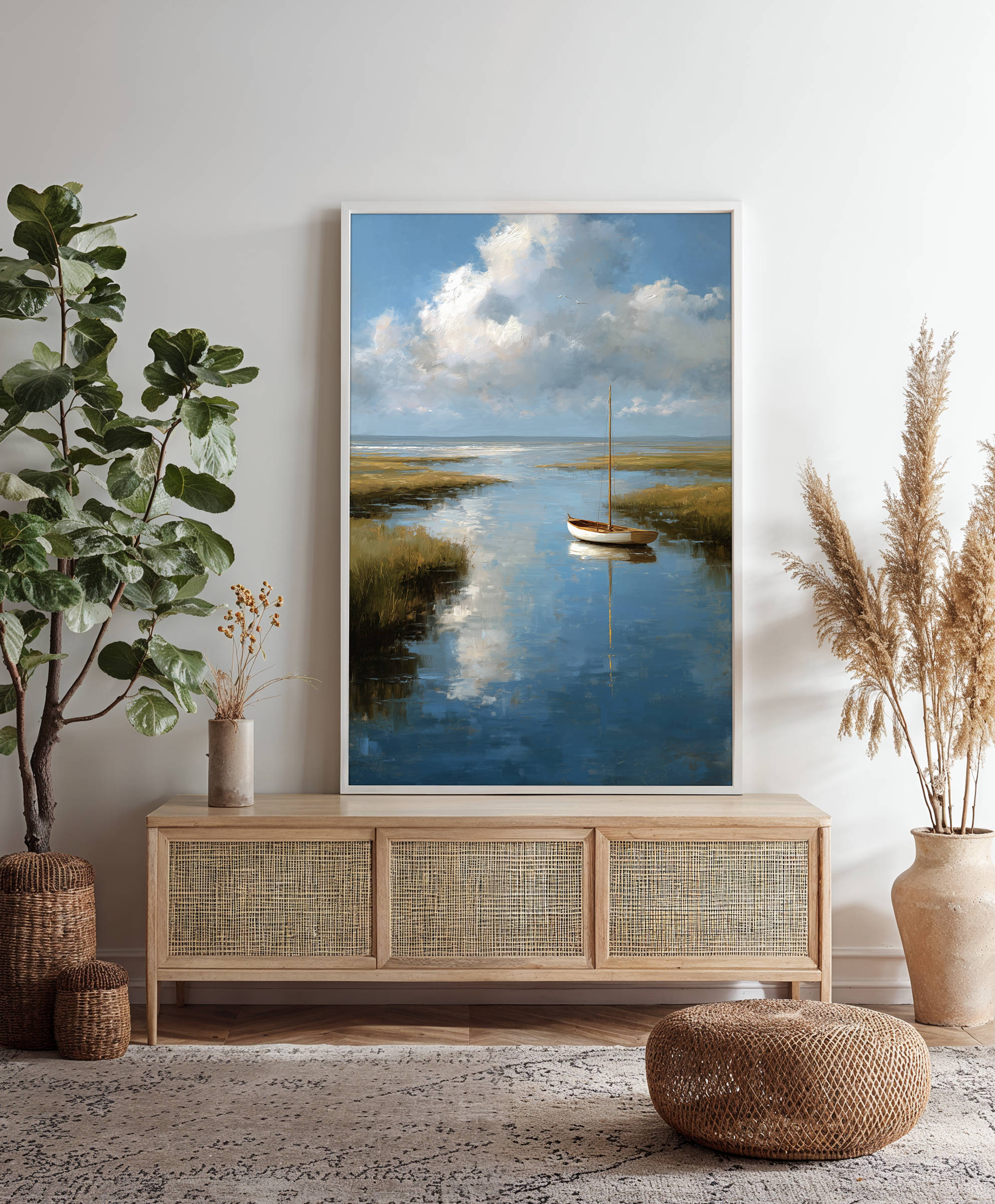 Framed art for interior decor