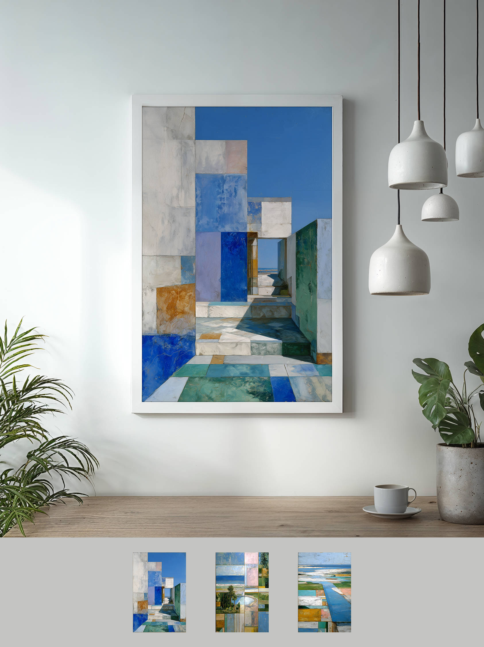 Framed art for interior decor