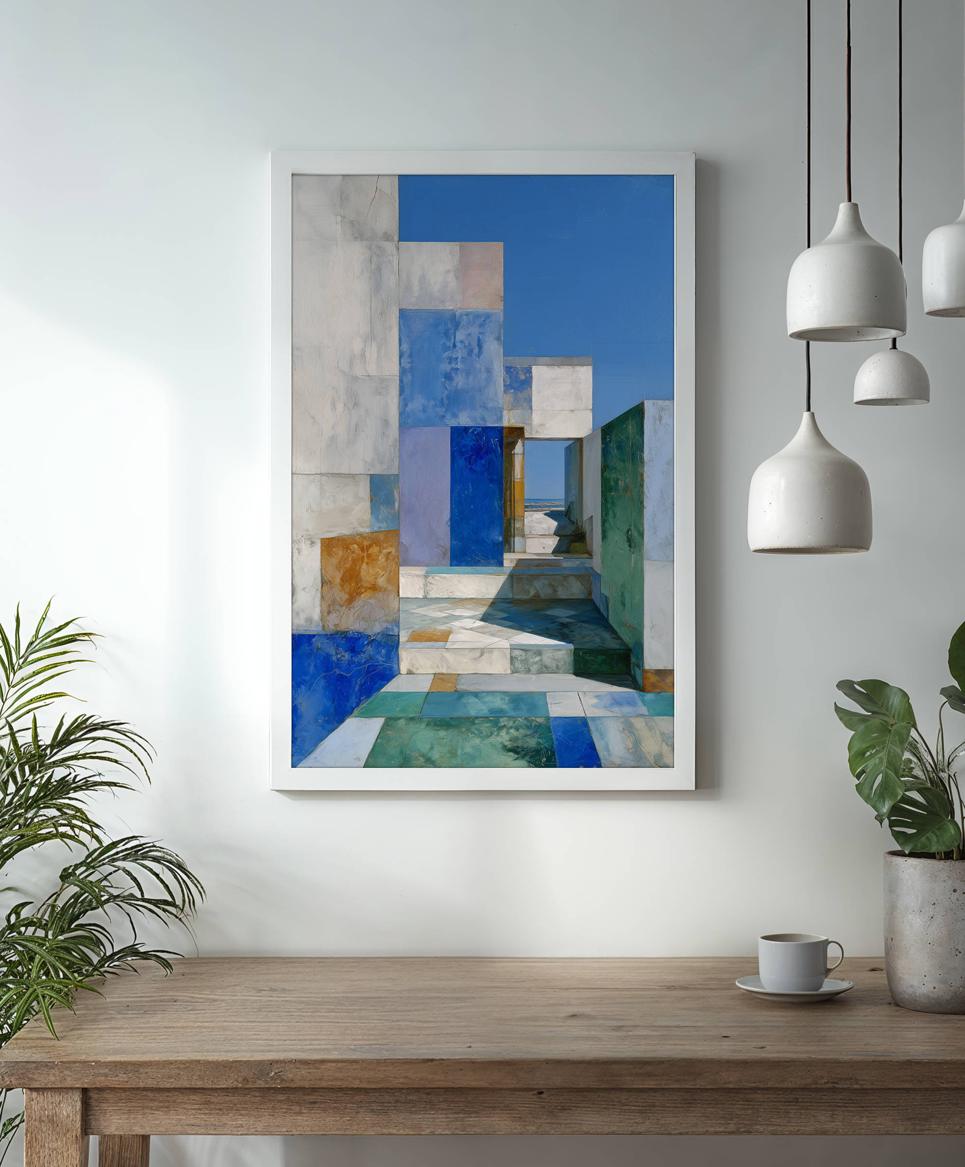 Framed art for interior decor