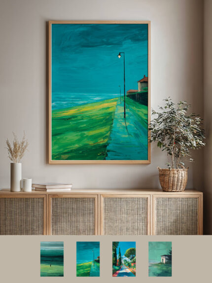 Framed art for interior decor
