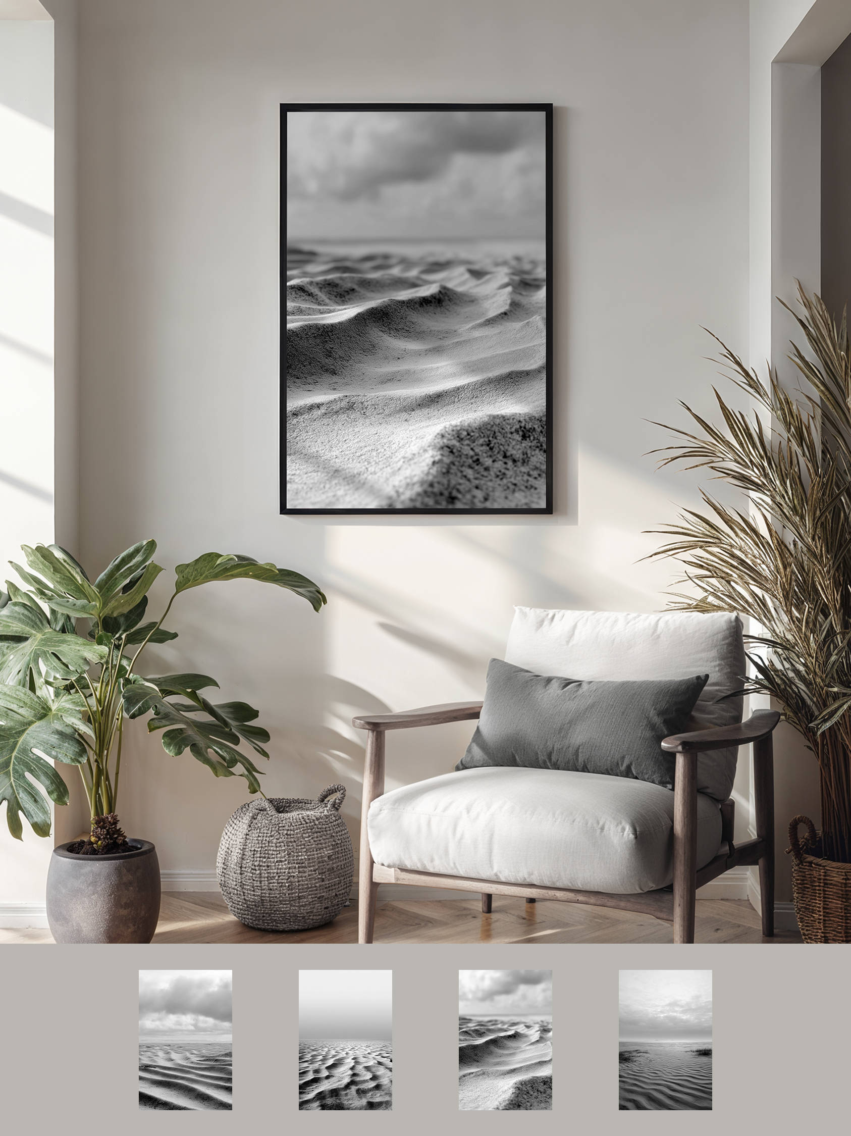 Framed art for interior decor