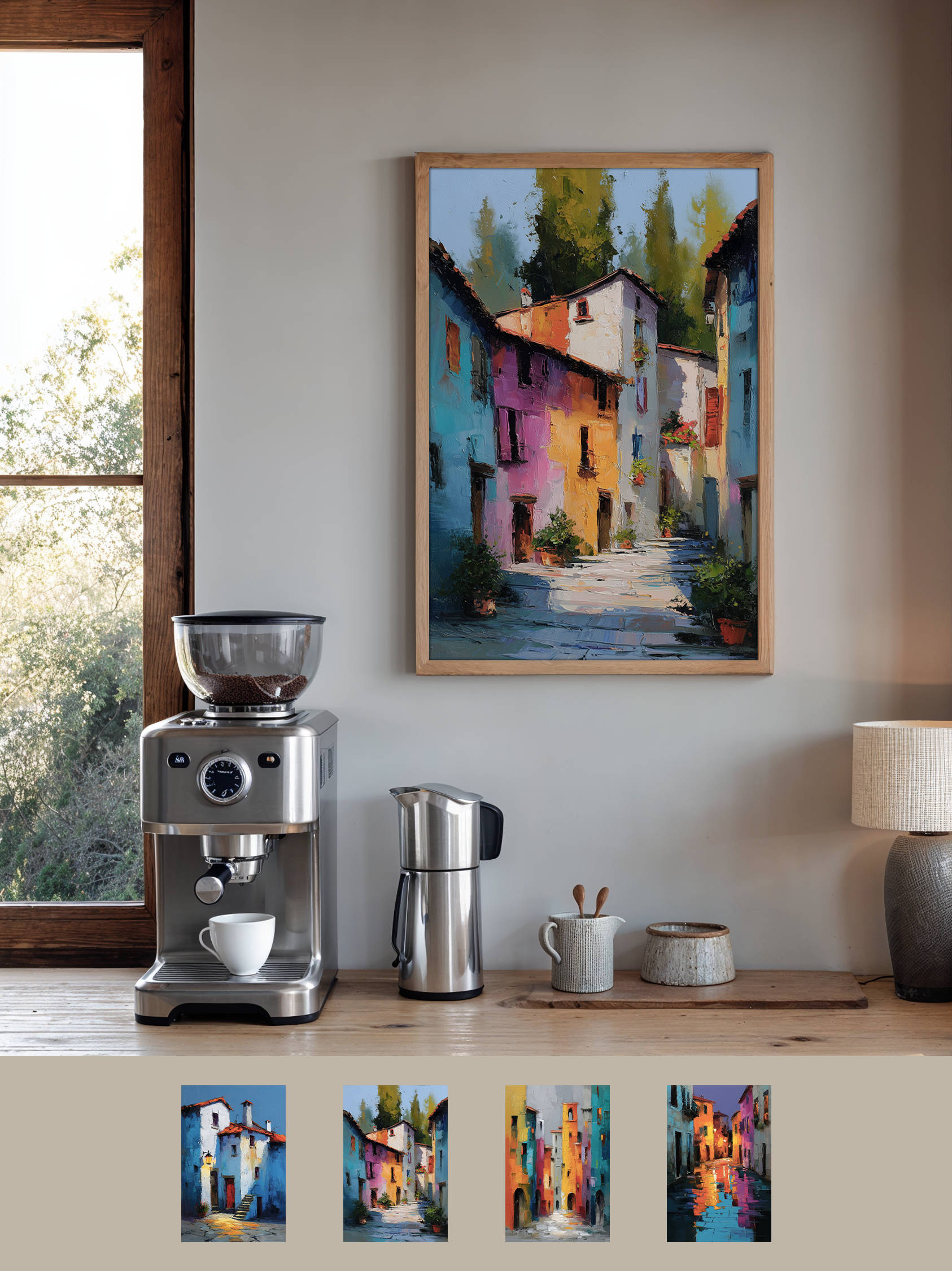 Framed art for interior decor