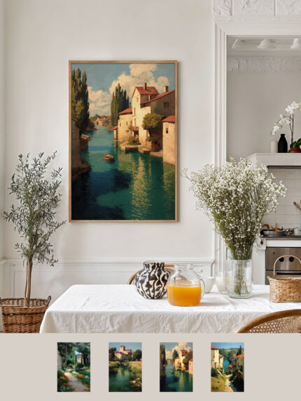 Framed art for interior decor