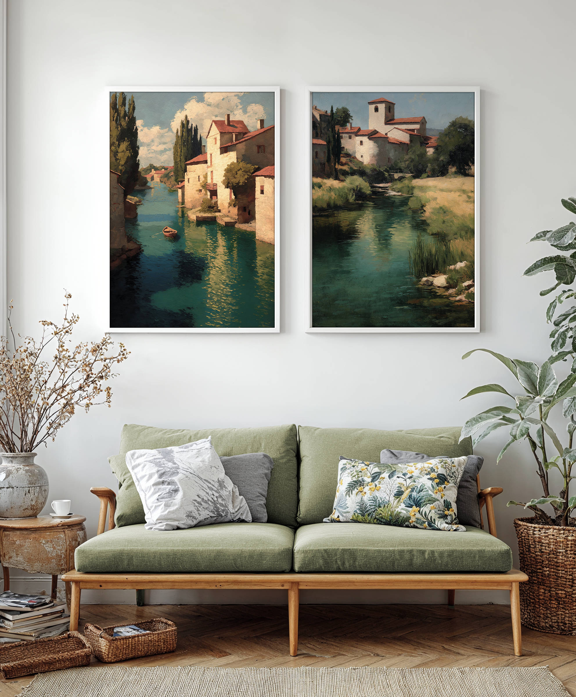 Framed art for interior decor