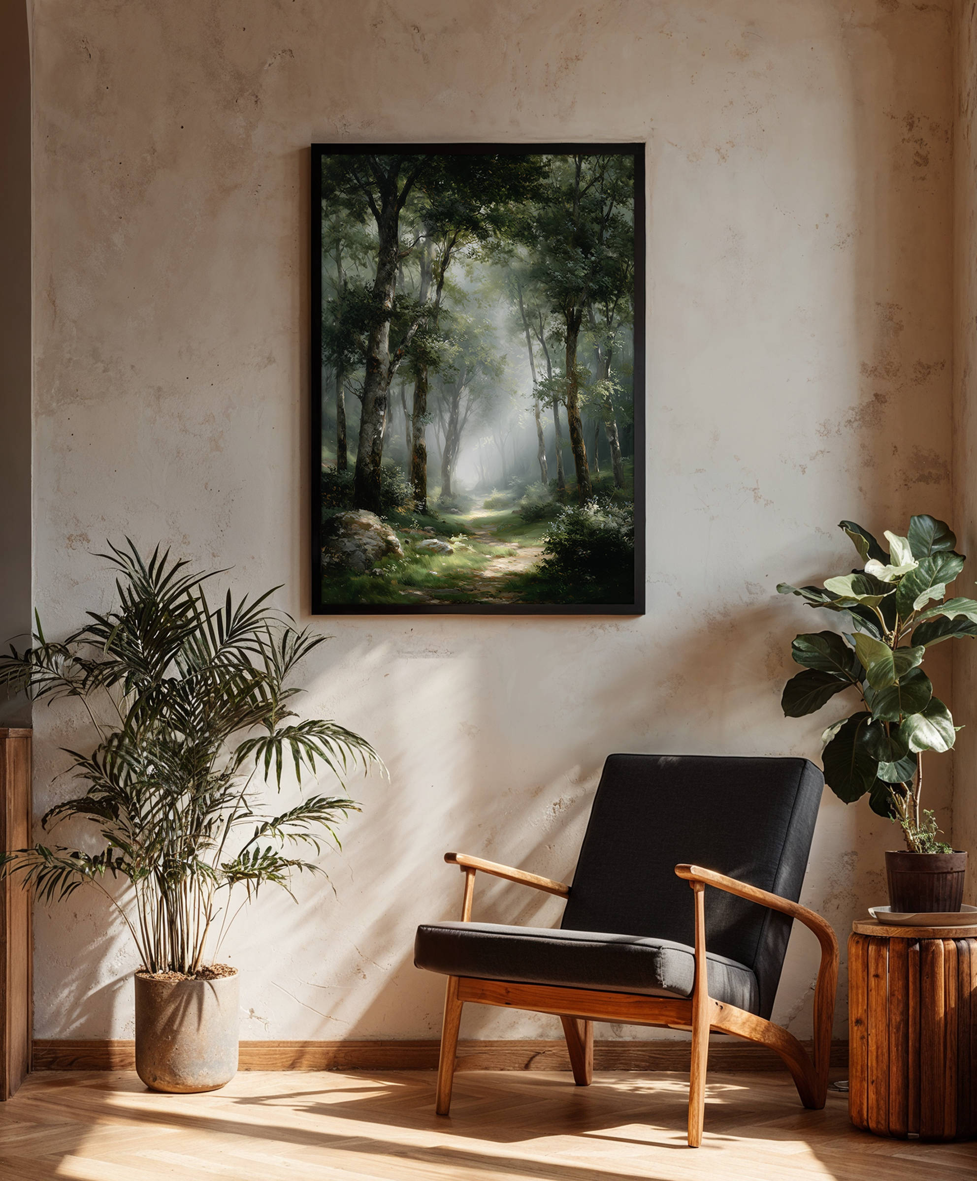 Framed art for interior decor