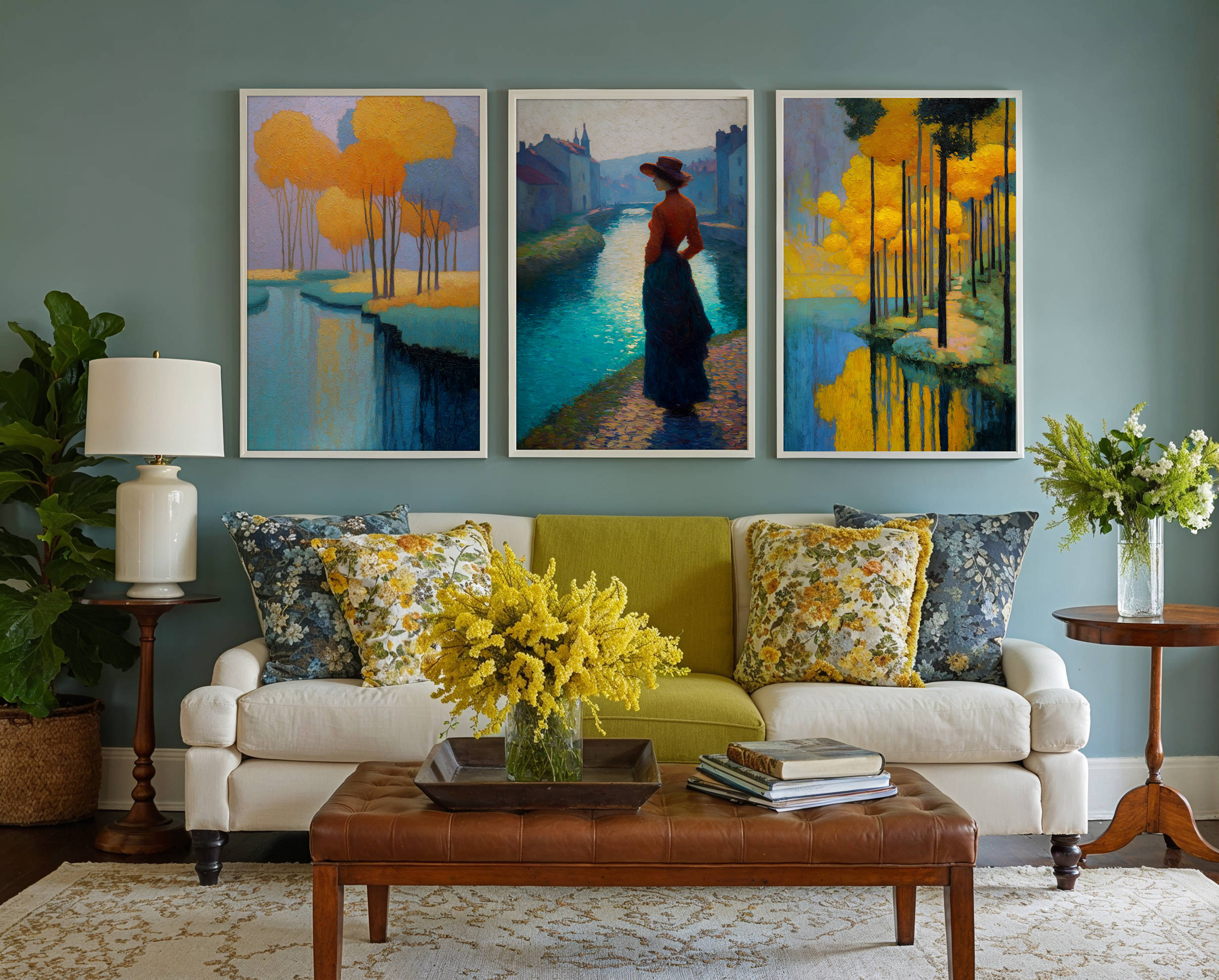 Framed art for interior decor