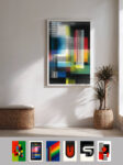 Framed art for interior decor