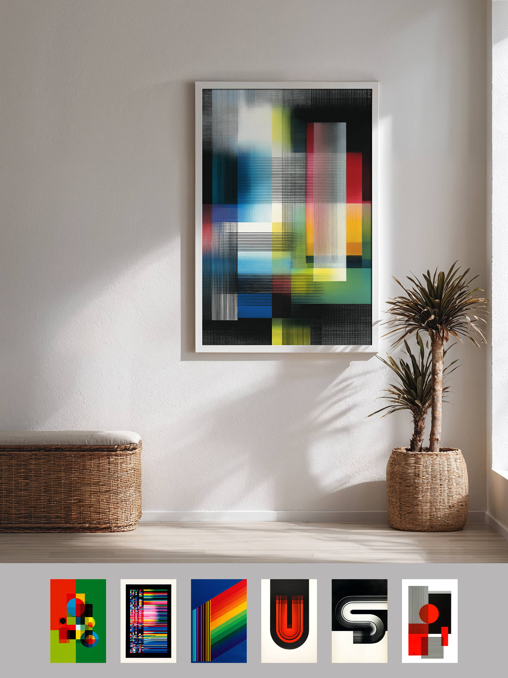 Framed art for interior decor