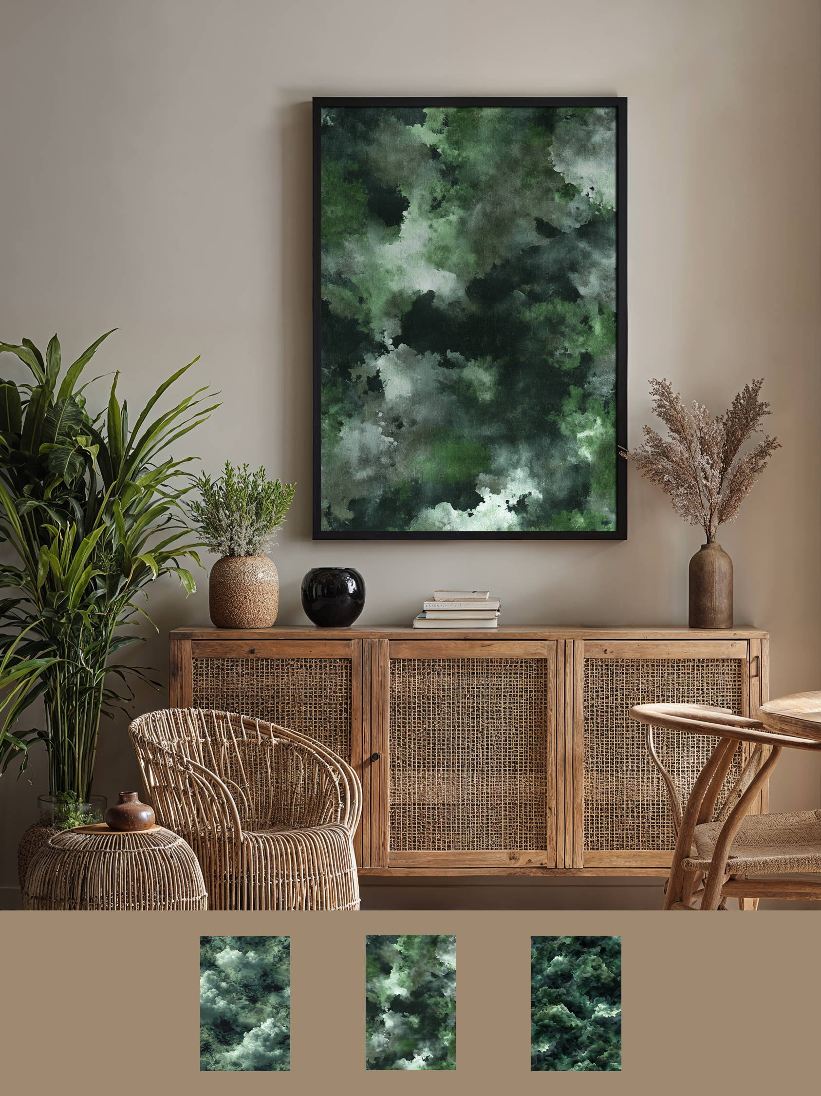 Framed art for interior decor