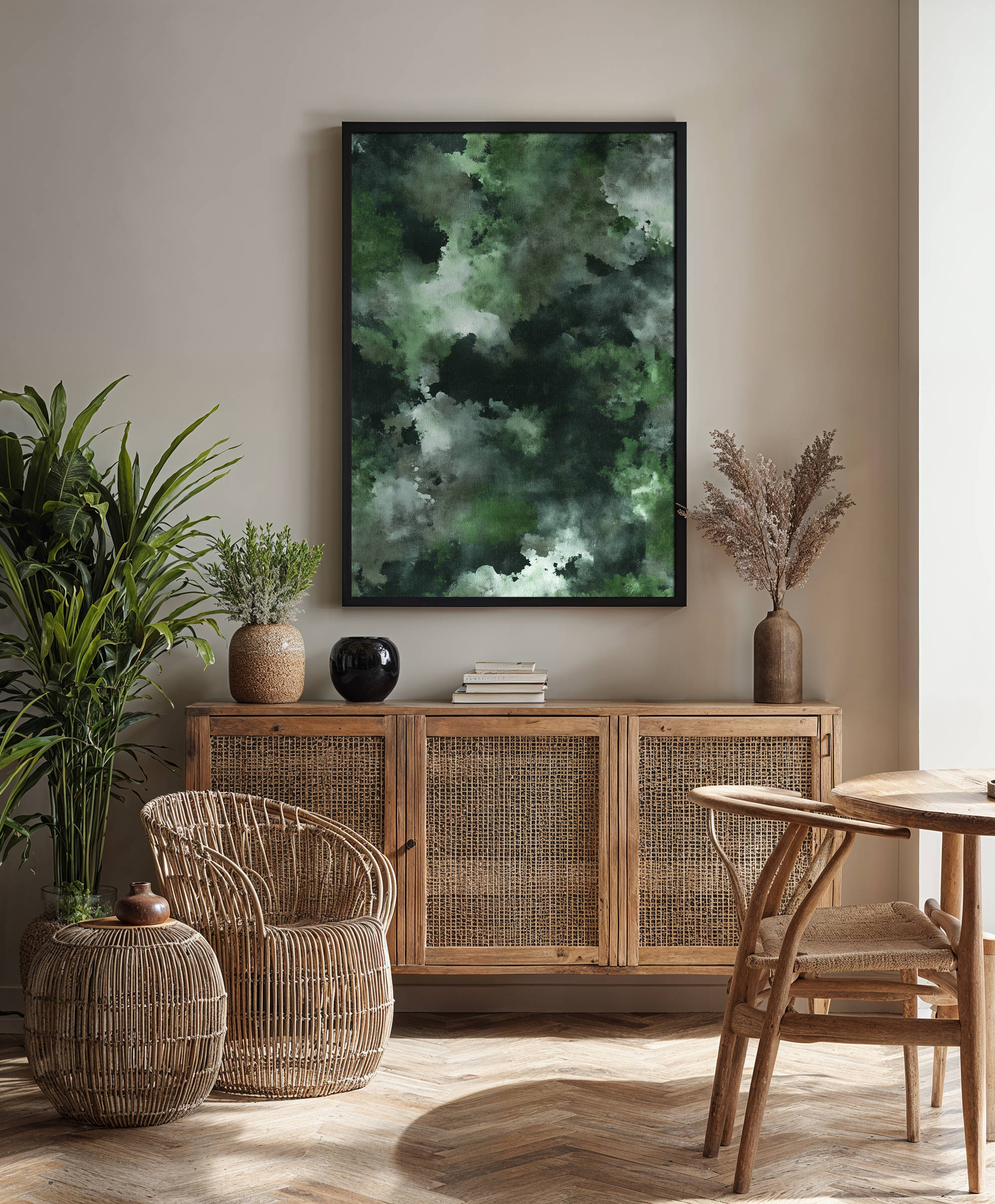 Framed art for interior decor