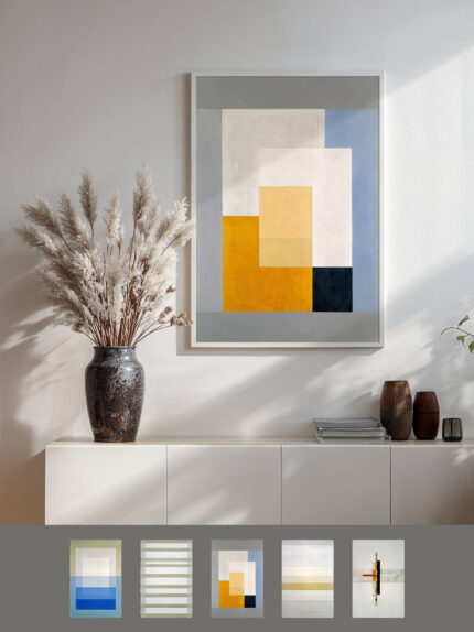 Framed art for interior decor