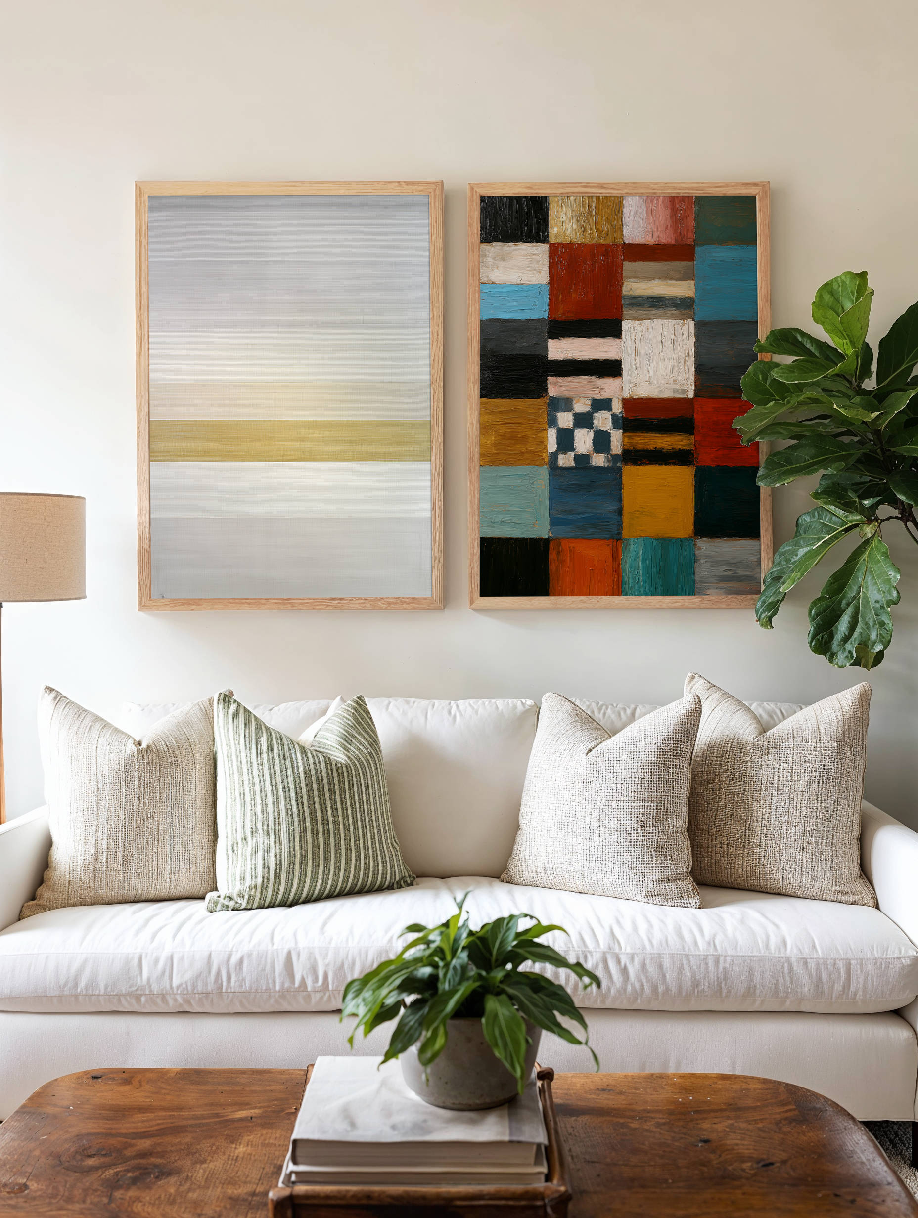 Framed art for interior decor