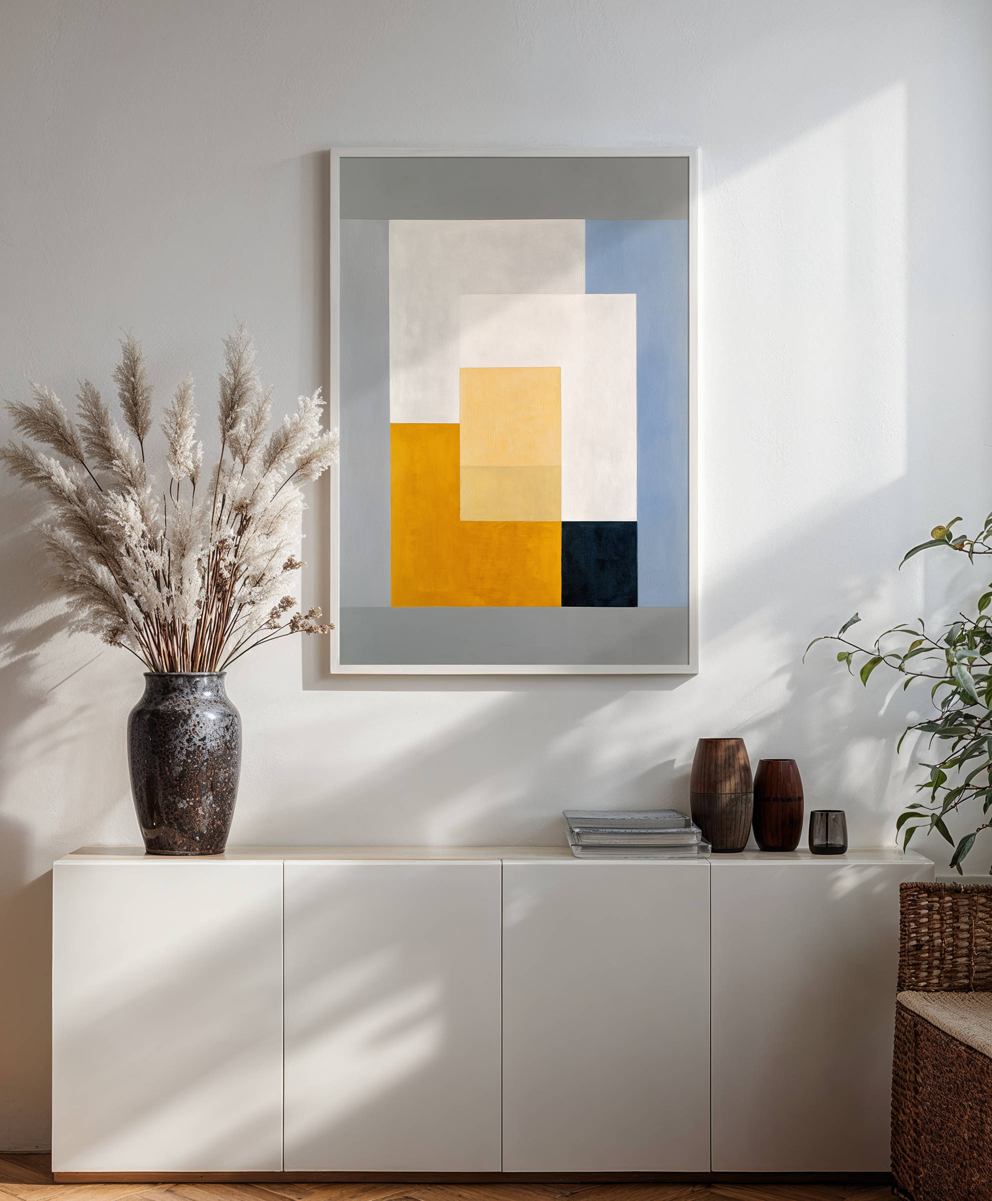 Framed art for interior decor