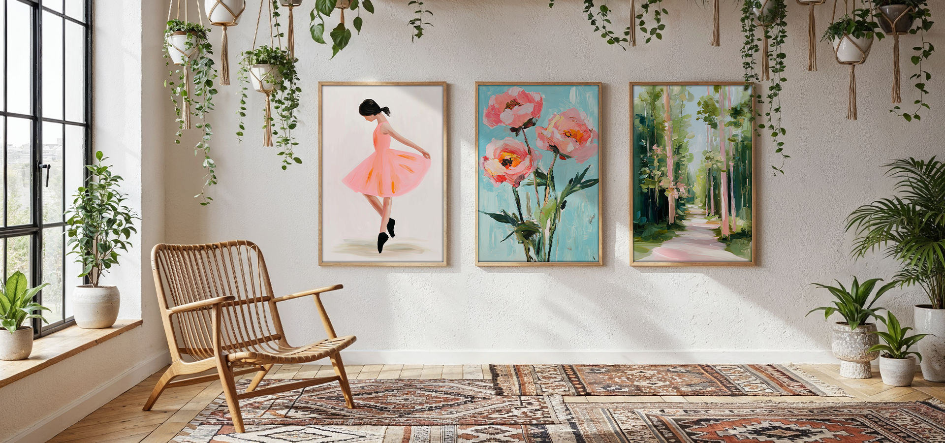 Framed art for interior decor