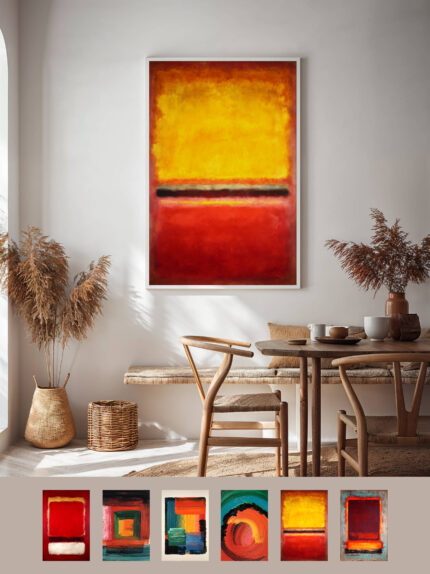 Framed art for interior decor