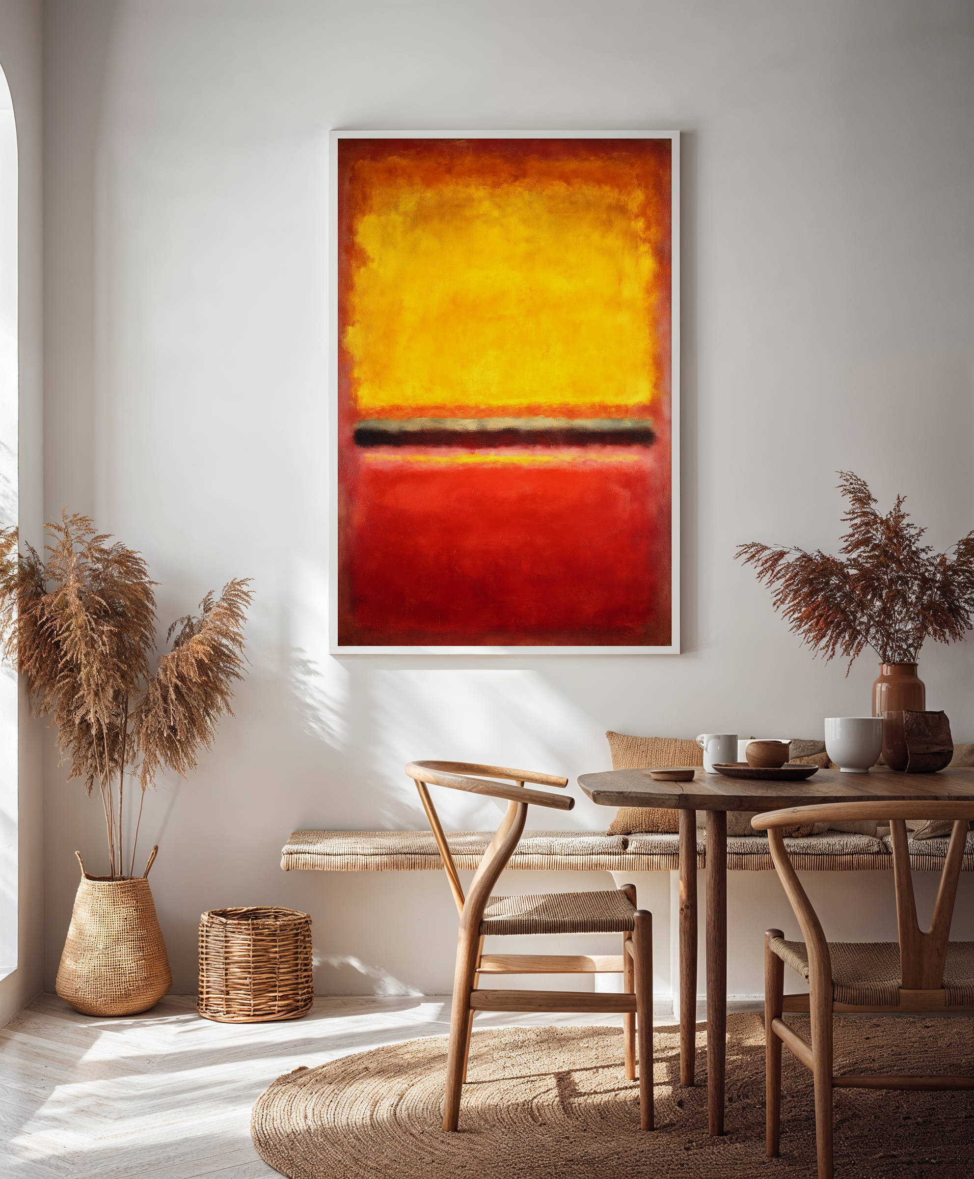 Framed art for interior decor