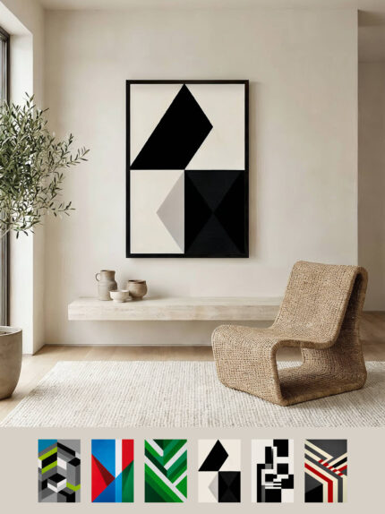 Framed art for interior decor