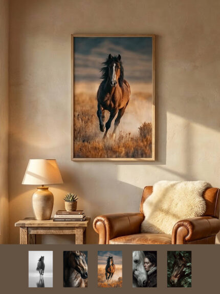 Framed art for interior decor